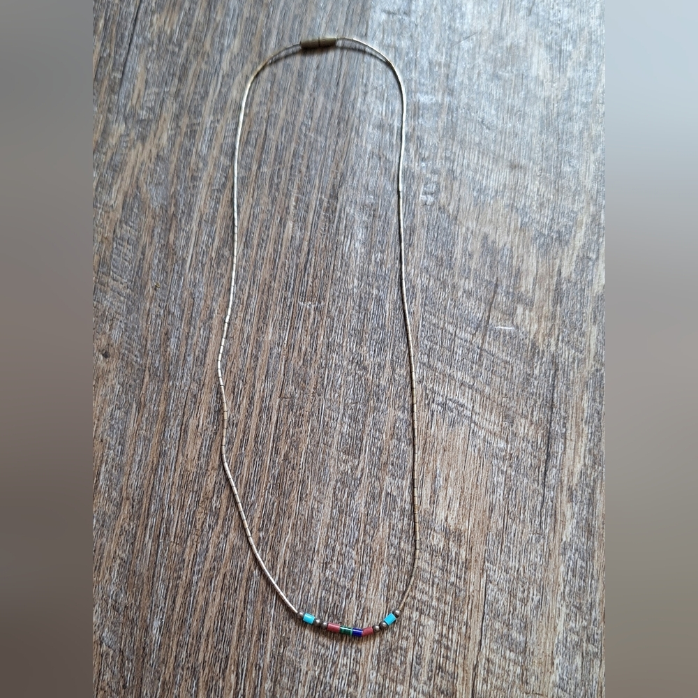 Elegant Navajo Inspired Multicolor Beaded Necklace